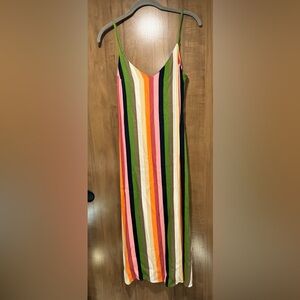 Reformation Colorful Striped Midi Dress